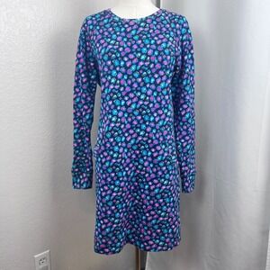 Lilly Pulitzer Beach Comber Sweatshirt Dress Womens Small Seabreeze Spot Preppy